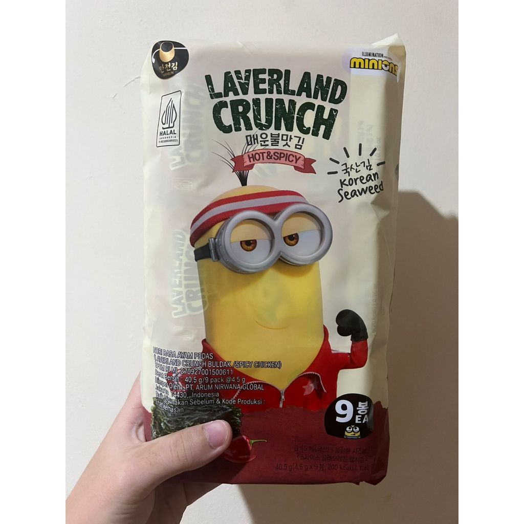 

Laverland Crunch Seaweed hot & Spicy / Laverland Crunch buldak / Laverland spicy chicken 40,5g