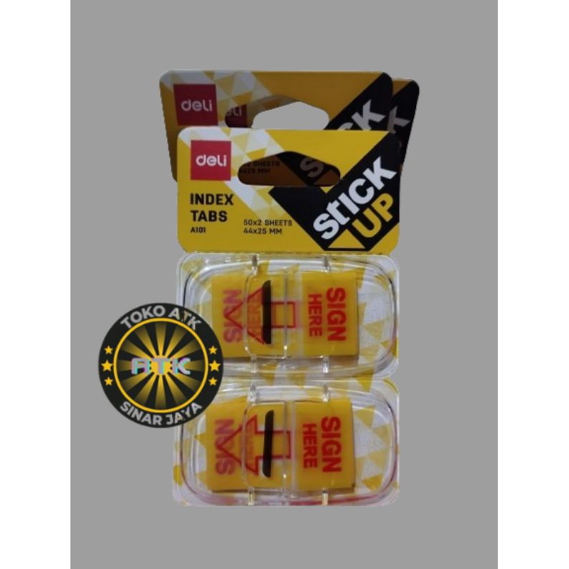 

post it sign here deli A101 stick up deli 44 x 25 mm 100 sheets