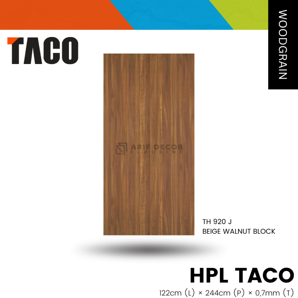 TACO HPL TH 920 J BEIGE WALNUT BLOCK