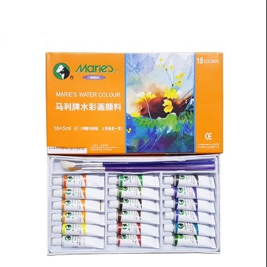 

KODE D6K5 Cat Air Set Water Colour MARIES 18 Warna x 5ml Free Kuas 1327