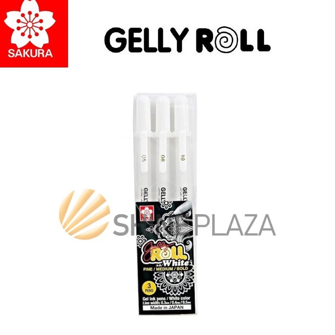 

KODE S3P6 Sakura Gelly Roll Classic White Gel Pen Set Pulpen Gel Putih Set