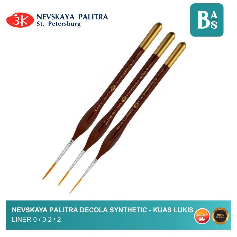 

KODE N4H9 NEVSKAYA PALITRA DECOLA SYNTHETIC LINER BRUSH KUAS LUKIS