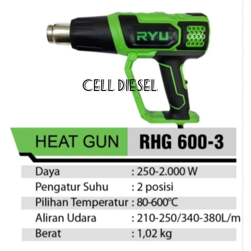 RYU TEKIRO MESIN HOT AIR GUN HEAT GUN RYU