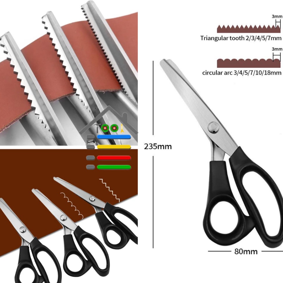 

KODE E9Y8 GUNTING KAIN KERTAS MODEL ZIGZAG GELOMBANG 357 MM