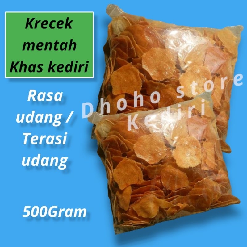 

500Gram Krecek mentah Kerupuk rasa udang terasi goreng pasir krupuk upil mentah rasa terasi gurih enak