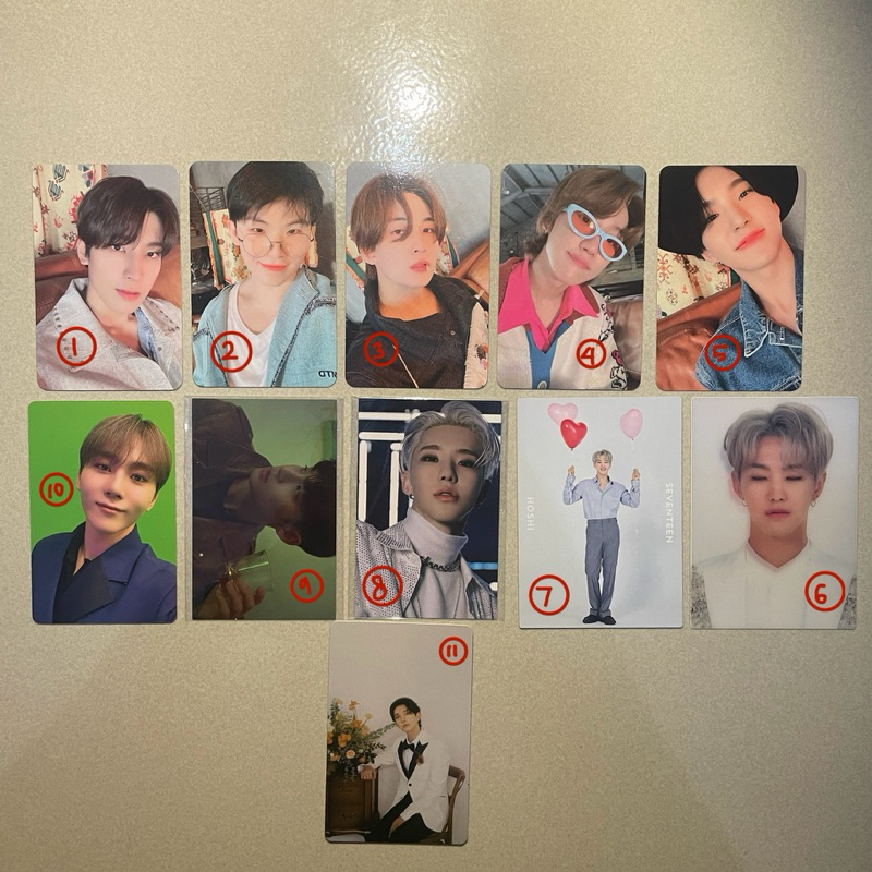 SEVENTEEN SVT photocard tc gomagz dicon wonwoo woozi jeonghan the8 hoshi