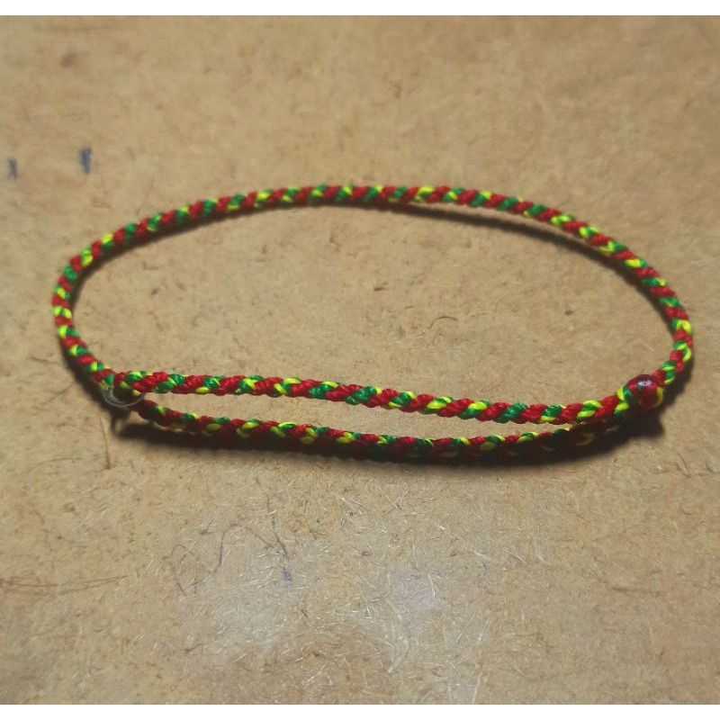 Gelang rajut kumihimo / gelang warna reggae