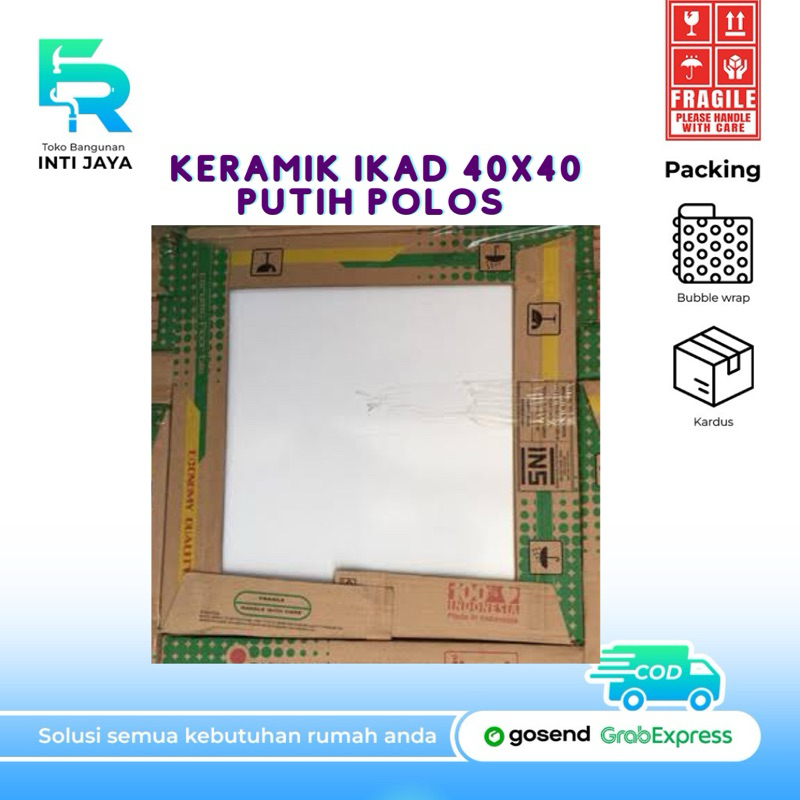 Keramik Ikad 40x40 Putih Polos
