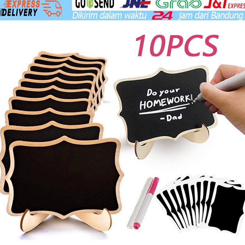 

KODE O3J9 SET 1PCS Papan Tulis Kapur Kecil Mini Chalkboard Papan Kapur Menu Cafe Papan RESERVED