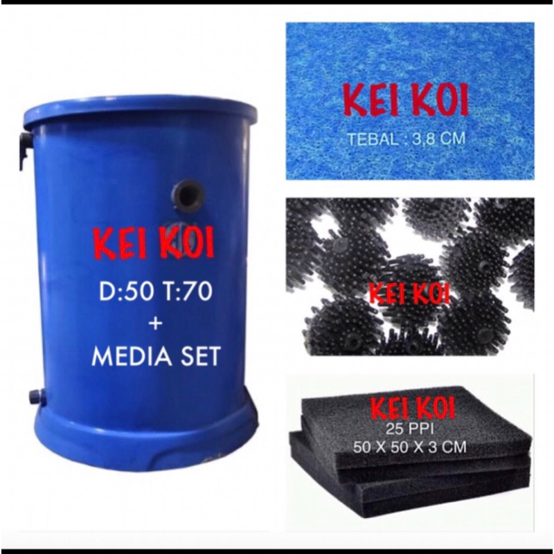 FILTER KOLAM / FILTER TABUNG / FILTER TONG FIBER D:50 T:70