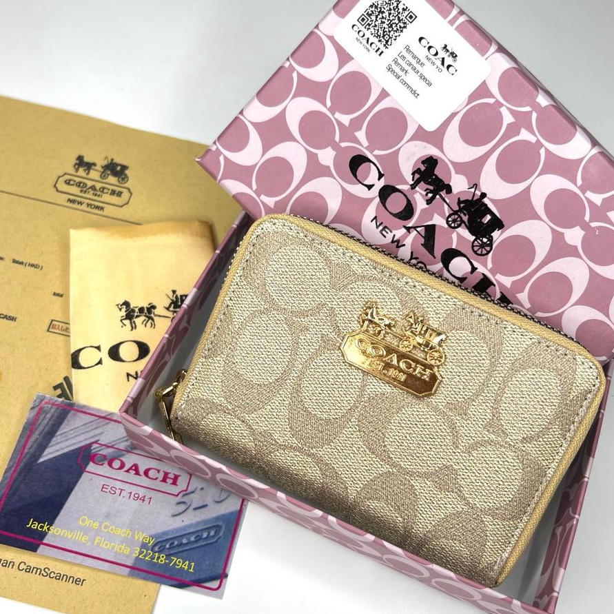 Terjamin Dompet Coach Mini Import Free Box DUSTBAG  FAKEBILL  Dompet Kartu Coach