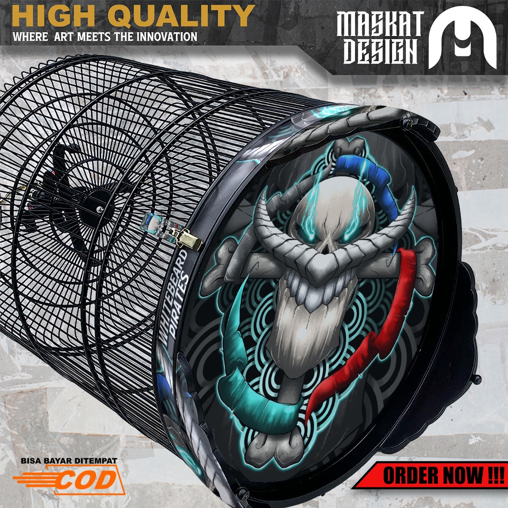 Stiker Decal Sangkar Burung Murai Kacer Tebok Bulat - Sticker Dekal Sangkar Murai Variasi Desain One