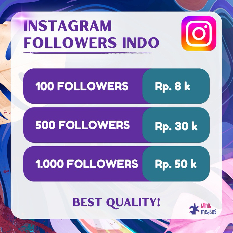 Followers Instragram Premium Permanen Real Akun Indonesia Bergaransi - Jasa Digital Marketing - Sosi
