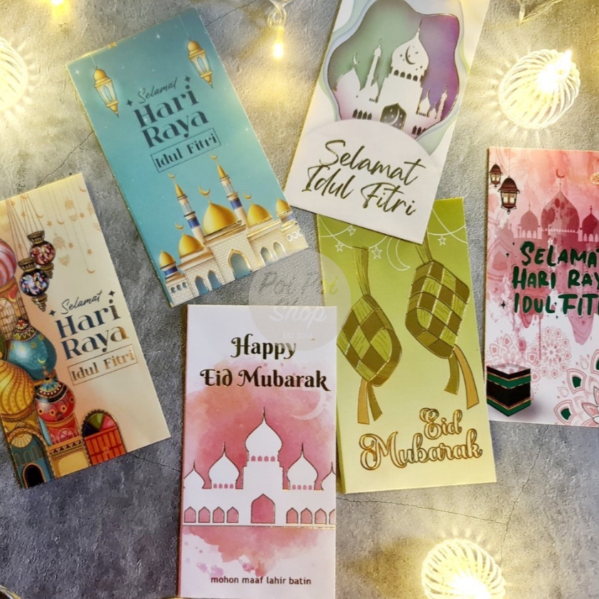 

KP8 Amplop Lebaran Idul Fitri THR 224 Isi 25 Panjang 3D PP Mika Angpao Lebaran Motif Netral Masjid Mekah Eid Mubarak Motif Bagus Glossy Tinggi