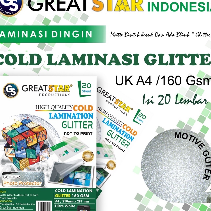 

FG2 LAMINASI DINGIN GLITTERCOLD LAMINATION A42 lembar 16 gr