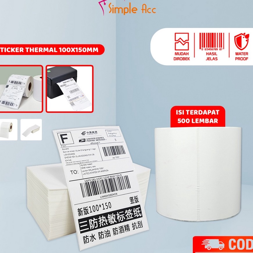 

Cashback DOA72 Label Sticker Thermal 1x15 MM Isi LEMBAR Kes Stiker Resi Label Barcode Kes Thermal Kes Printer