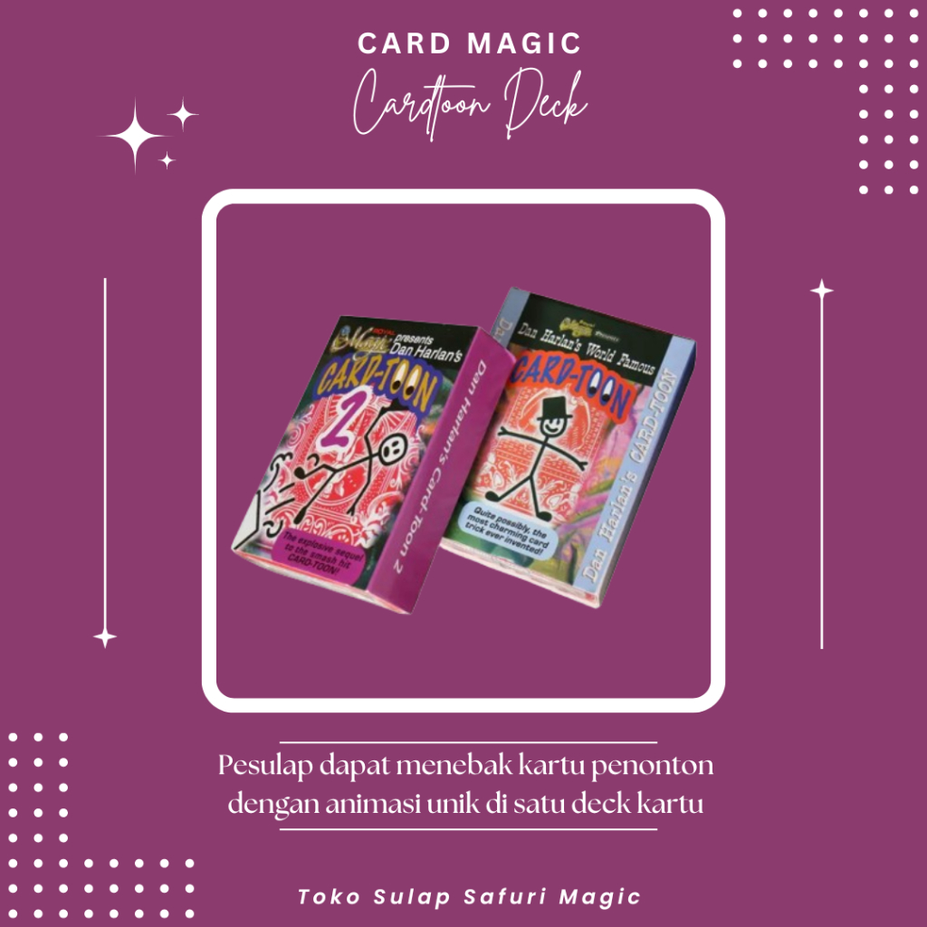 Alat Sulap Cardtoon Deck - Sulap Kartu - Kartu Sulap - Trik Kartu - Sulap Prediksi - Toko Sulap