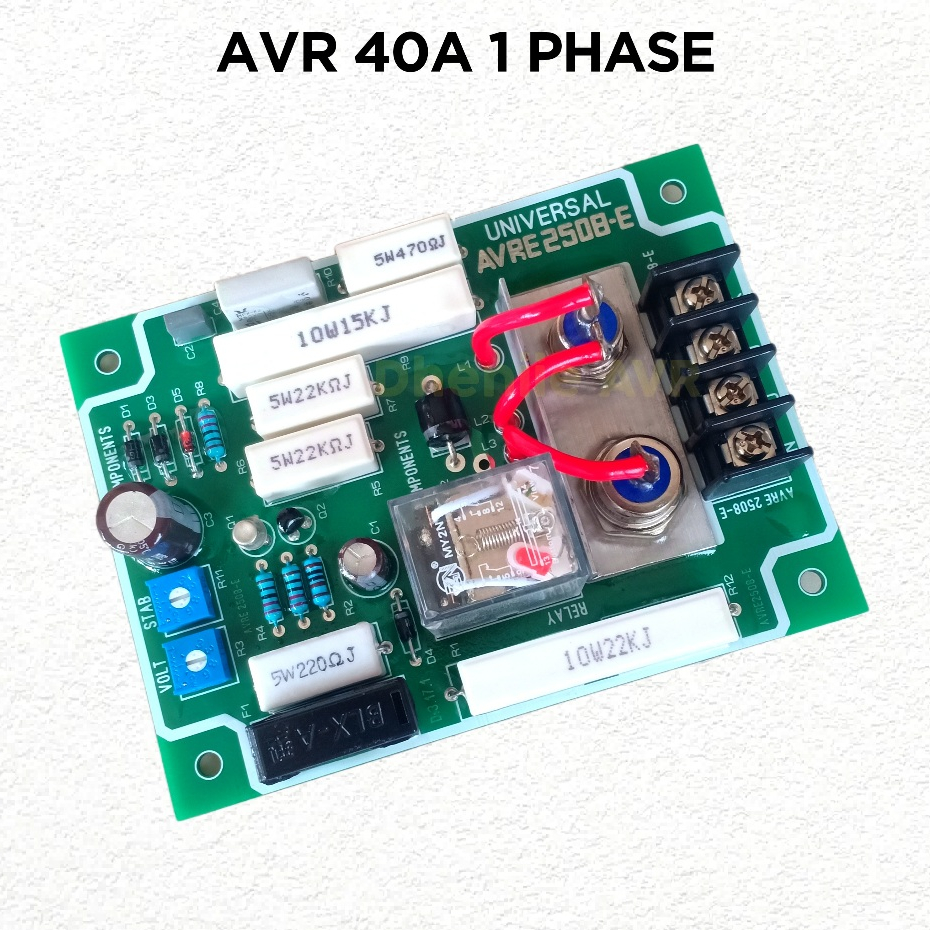 AVR GENERATOR UNIVERSAL 40A 1 PHASE / AVR Genset 40A 1 Phase AVR LOKAL 1 Phase