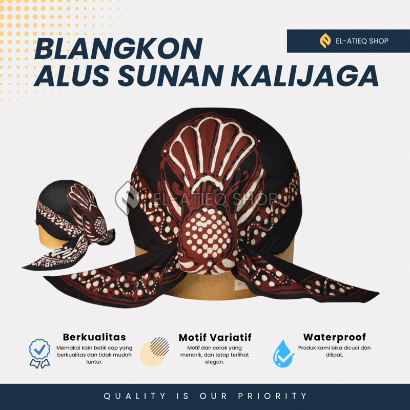 Blangkon Alusan Sunan Kalijaga Cuci Lipat