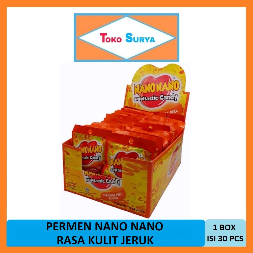 

Nano Nano Permen Rasa Kulit Jeruk 1 Box 30 Sachet