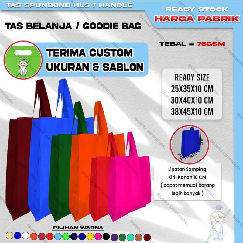 

Tas Belanja Tas Spunbond Non Wooven Goodie Bag HANDLE