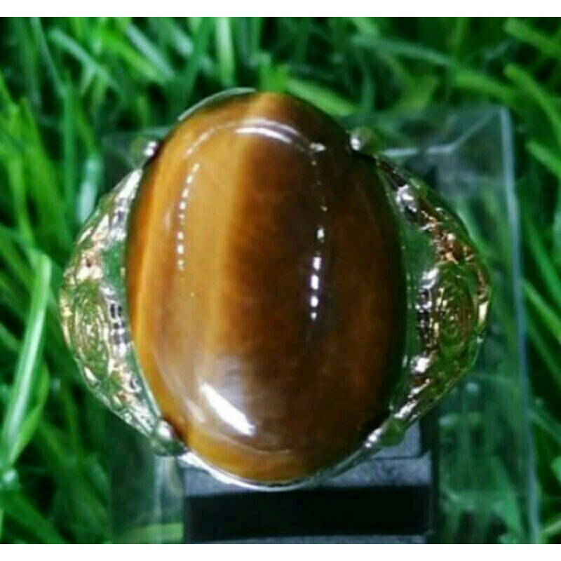 cincin batu akik macan lodaya (N)