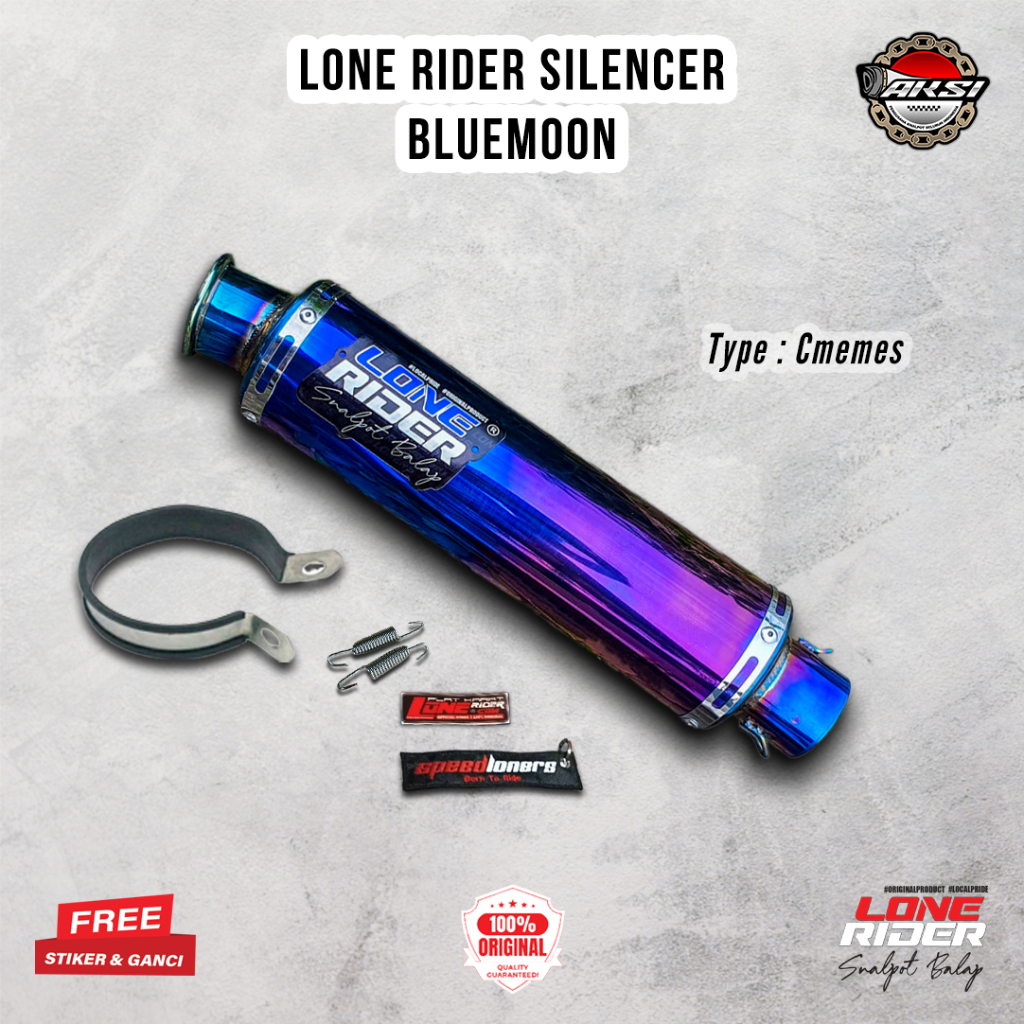 ORIGINAL LONE RIDER Silencer Cmemes Bluemoon - Knalpot Racing Lone Rider