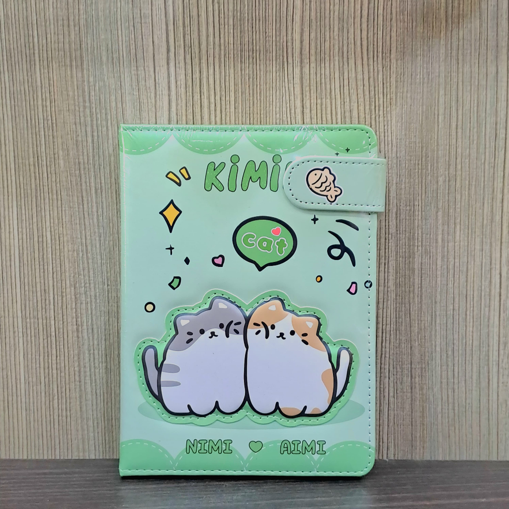 

Gramedia Banjarmasin - Kako Kimiko Cat Magnetic Buckle Notebook A5 Green