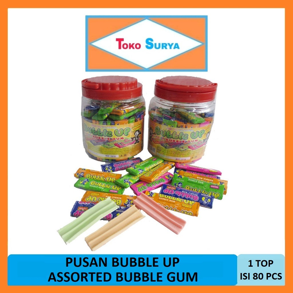 

Bubble Up Assorted Bubble Gum Permen Karet Aneka Rasa Toples 320 Gr