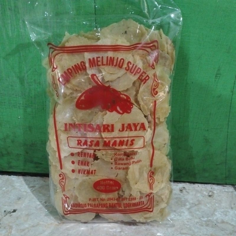 

400gr emping melinjo super mentah rasa manis
