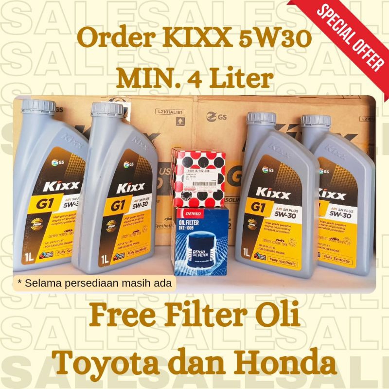 Kixx G1 5W30 Free Filter Oli Mobil