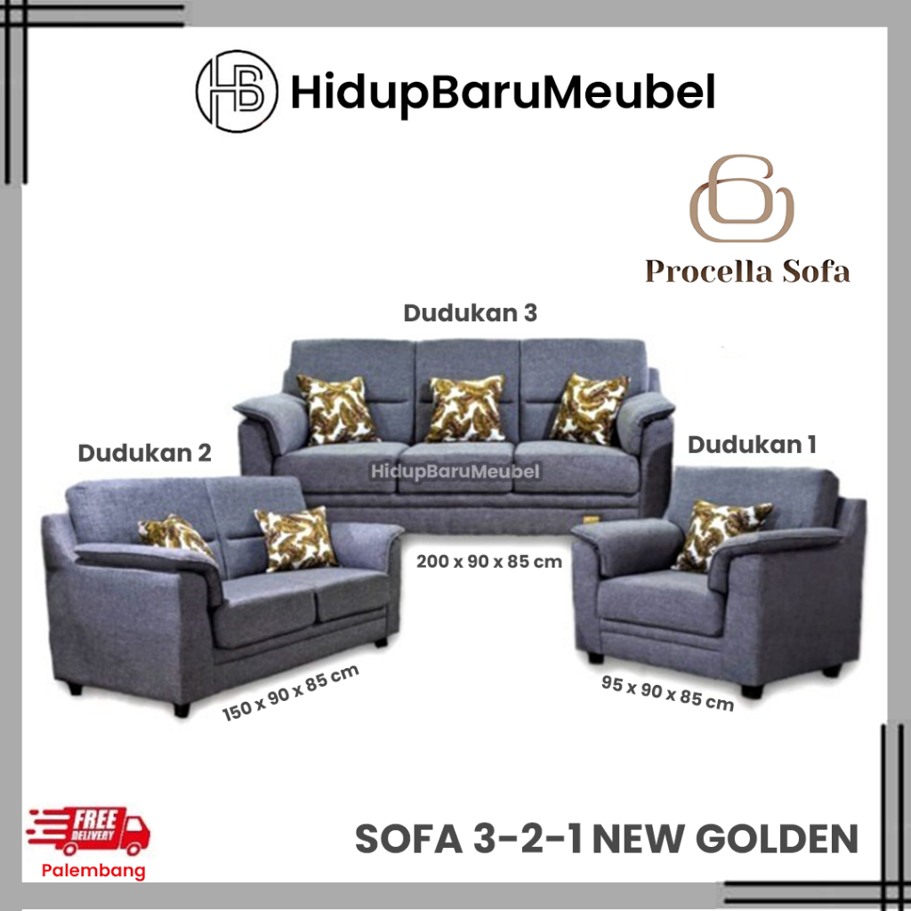 SOFA NEW GOLDEN by Procella / bangku kursi MEWAh golden PROCELLA / tempat duduk MURAH / promo kursi 