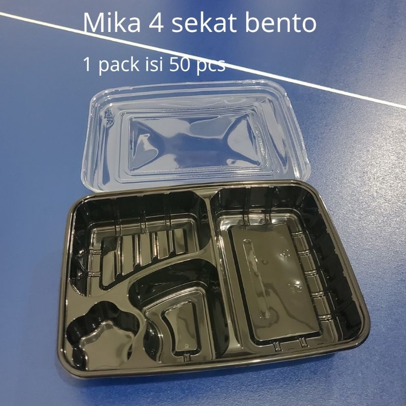 mika bento 4 sekat | mika bento | kotak makan mika | bento 4 sekat | kotak bento mika | bento box