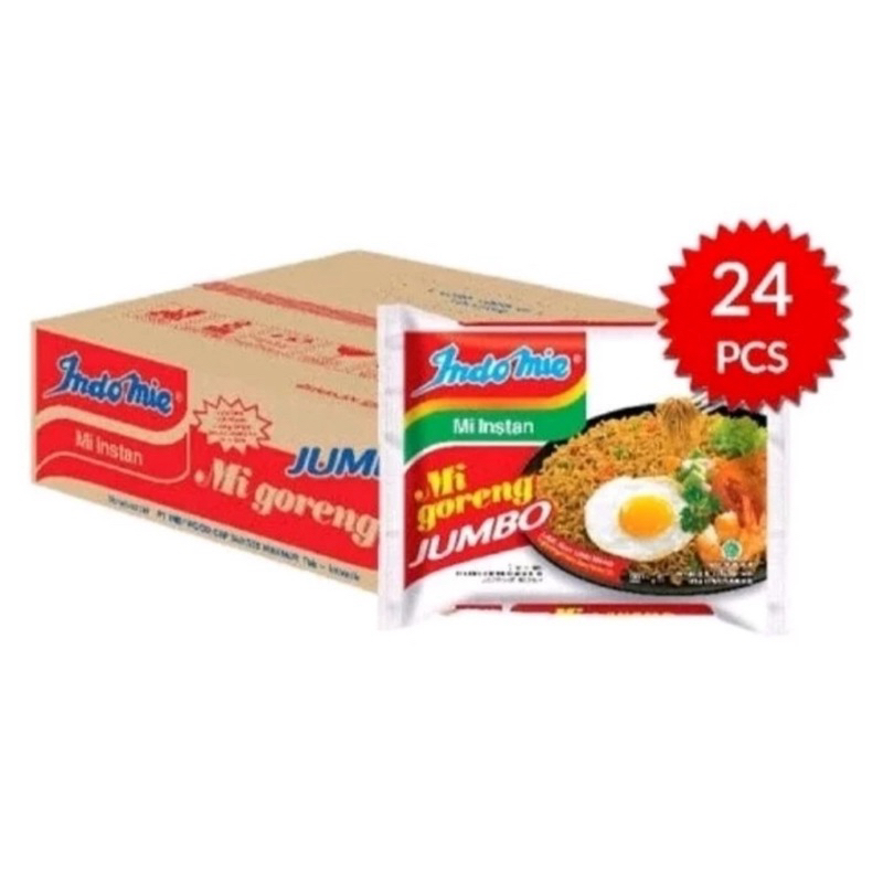 

Indomie Mi Goreng Jumbo 129g ( satu dus isi 24 bungkus )