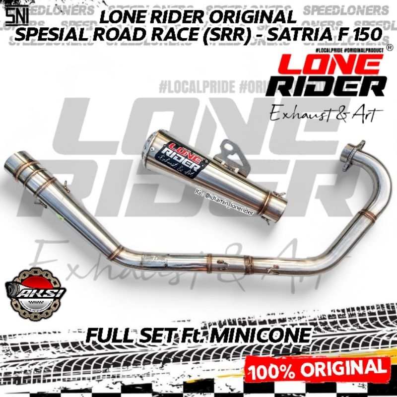 LONE RIDER ORIGINAL Knalpot LR Satria Fu Spesial Road Race Super SRR Silincer Minicone Full System