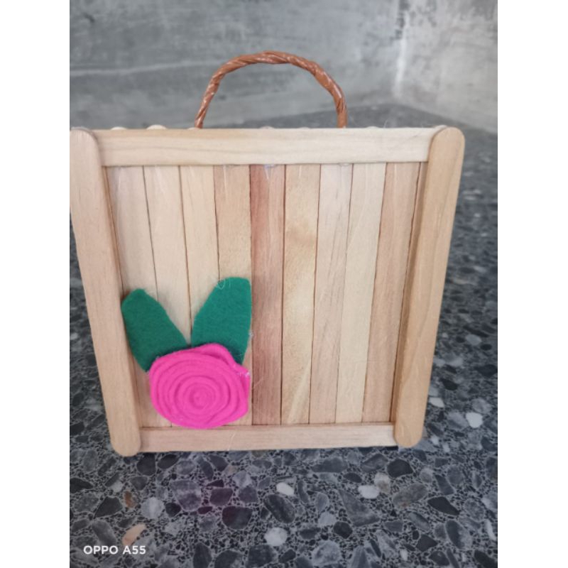 bingkai foto dari stik es krim kerajinan tangan