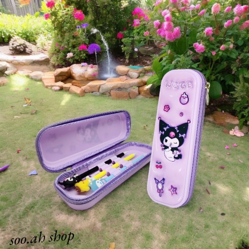 

CTK031 KOTAK PENSIL KARAKTER MOTIF LUCU SANRIO WATEROOF, +EXTRA 3PCS PENSIL lucu..