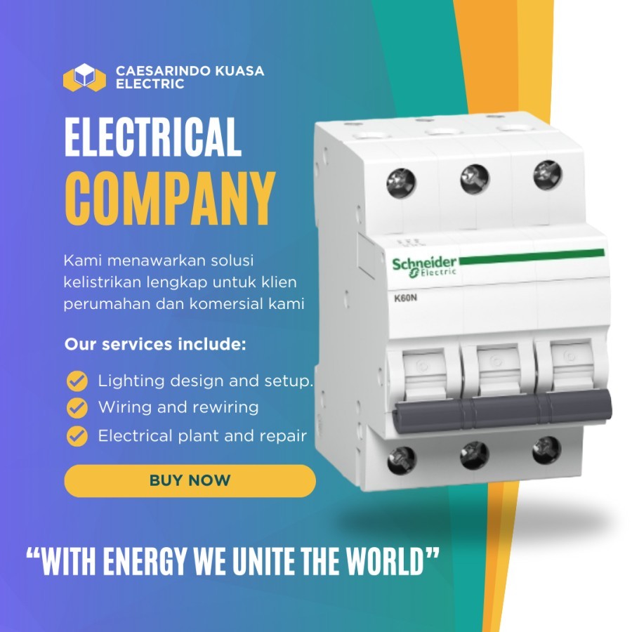 MCB 10A 3P SCHNEIDER 6KA 10AMPERE 3PHASE 10AMPER 3PAS ORI ASLI PROMO