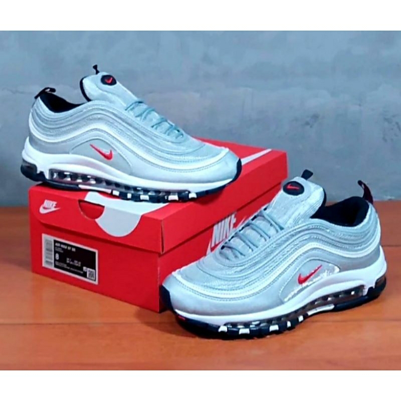 sepatu sneakers pria Nike Air Max 97 Bullet Silver