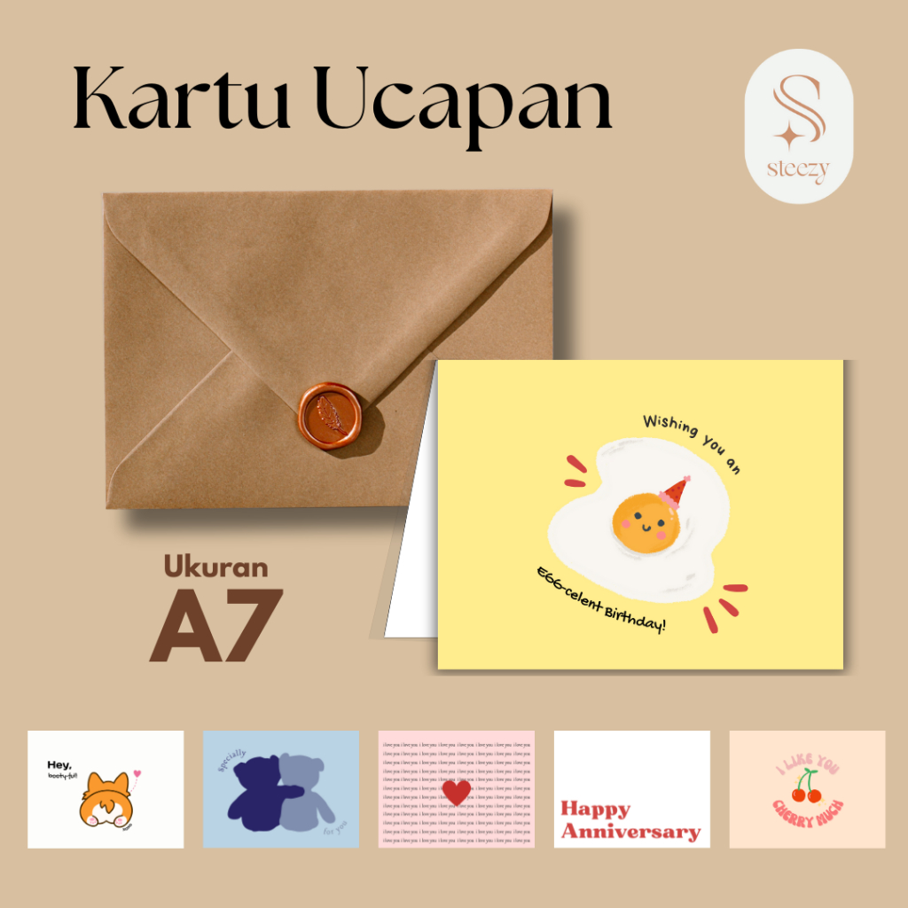 Kartu Ucapan A7- Happy Birthday / Happy Anniversary