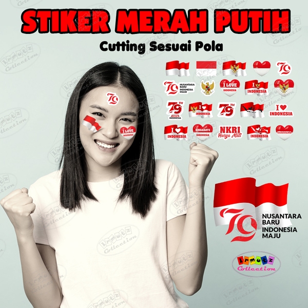 

(ISI 20) Stiker SET Pipi Bendera Merah Putih Indonesia HUT RI 79 Karnaval Lomba 17an