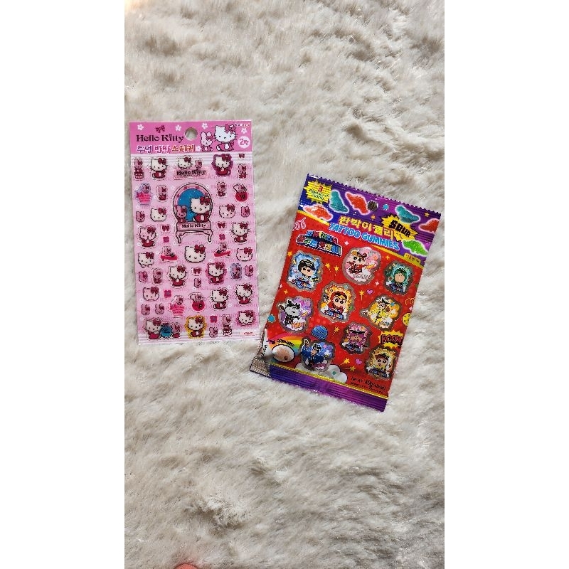

Ready Stock Jelly Shinchan Sticker Hello Kitty Made in Korea