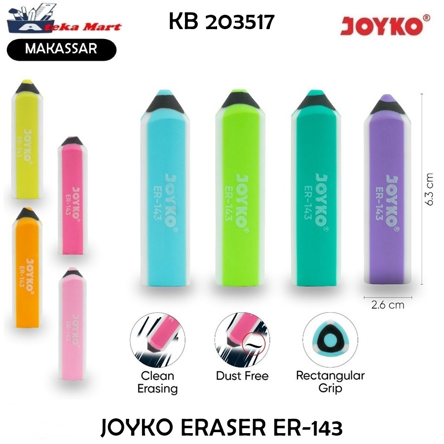 

[PCS] JOYKO ERASER ER-143 PENGHAPUS LUCU MODEL PENSIL