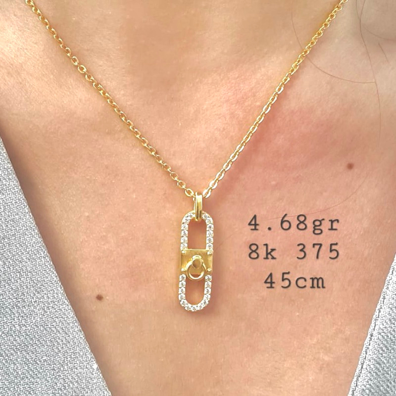 Kalung Emas Asli Guccii Terbaru Kalung Emas Fancy Ukir Set Emas kadar 375