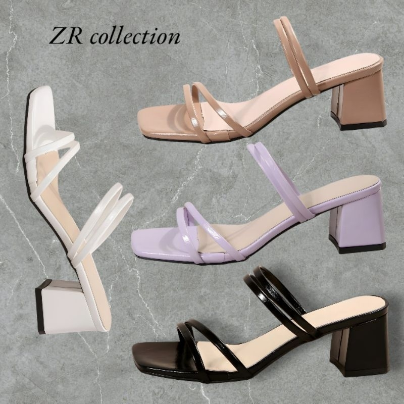 sandal mules tinggi hak 5cm  441