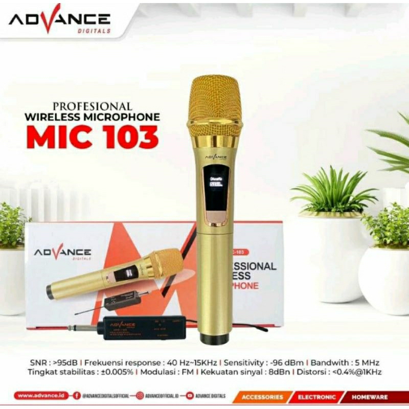 Mic Wireless Advance 103 Microphone Wireless Advance 103 Tanpa Kabel