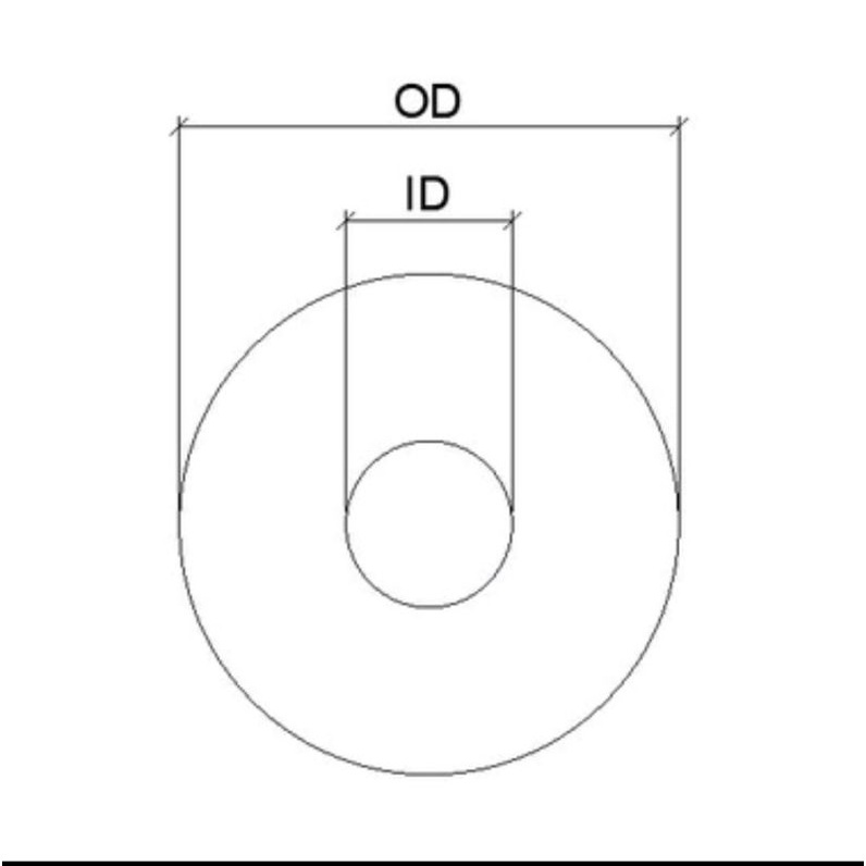 Besi Plat 2mm OD 200 ID 22