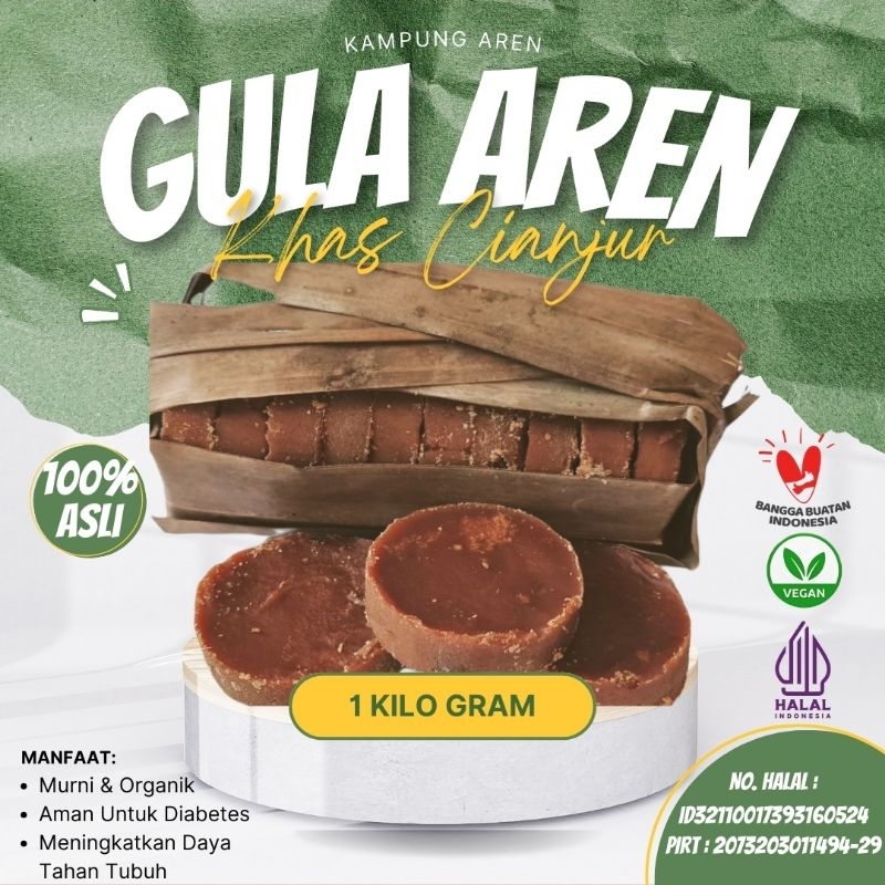 

[1KG] Gula Aren Murni Cianjur KUALITAS NO.1 Asli Dari Pohon Enau/Kawung | PALM SUGAR High Quality Premium