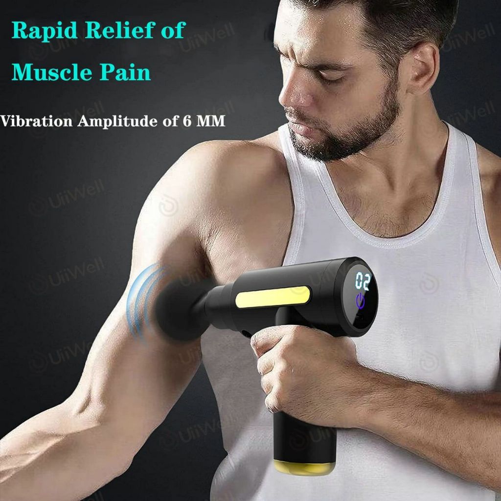 LCD Display Massage Gun Getar Terapi Otot Therapy Massager Gym Pembentuk Otot Electric MASSAGE GUN K