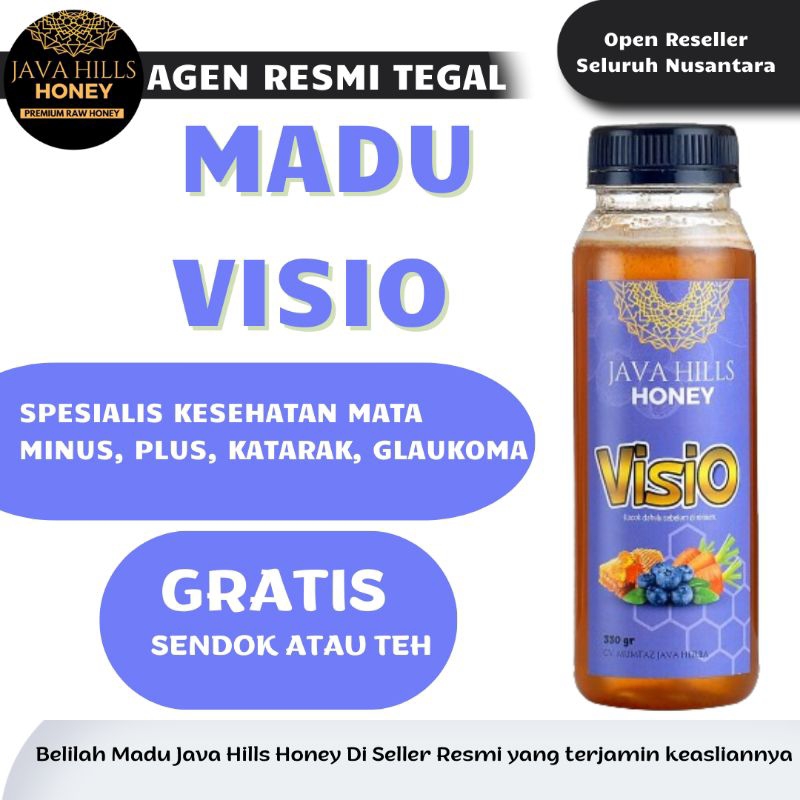 

Java Hills Honey Madu VisiO Mata Minus Plus Silinder Katarak Iritasi Glaukoma Belekan Herbal Premium 100% Asli Original Murni 320gr Javahills